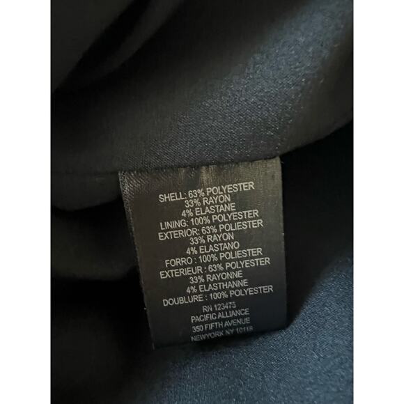 Tahari Arthur S. Levine Black Career Two Button Lined 
Lapel Neckline Blazer  4 - Picture 10 of 11